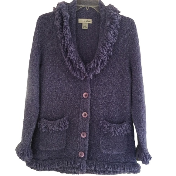 Vintage Designers Originals Periwinkle Cardigan Sweater Jacket Size Medium - Picture 1 of 6